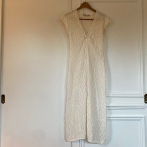 Lace long Zara dress in cream